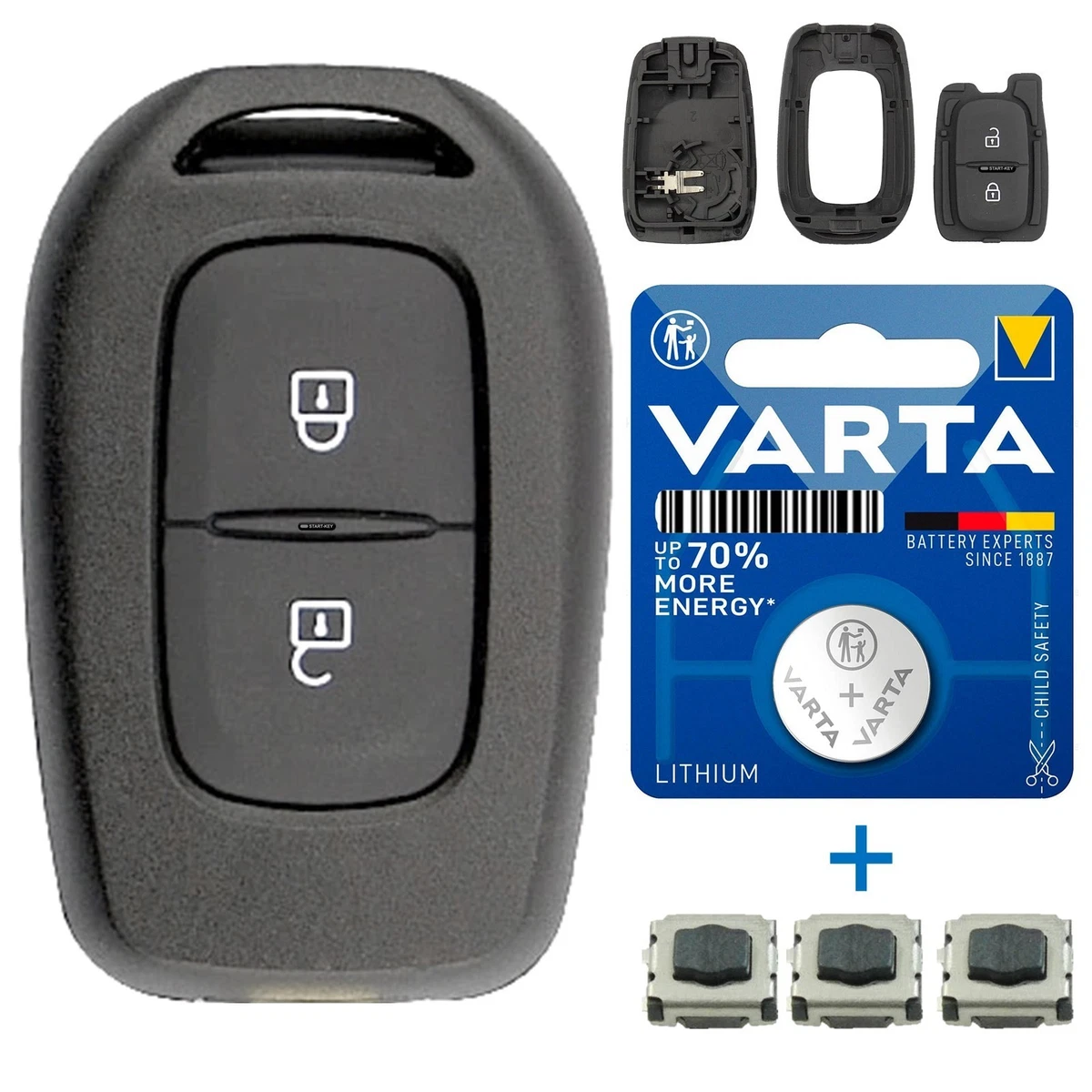 Coque Clé pour Renault Clio Kangoo Master Modus Trafic Twingo Wind - 2