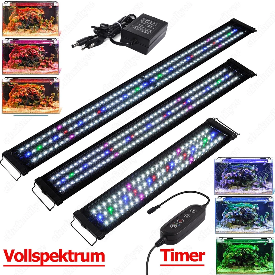 30-115cm LED RGB Aquarium Beleuchtung Lampe Vollspektrum Aufsetzleuchte Licht - Bild 3 von 4