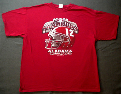 2009 Alabama Crimson Tide SEC Champions Football XL T Shirt Helmet Bama UA