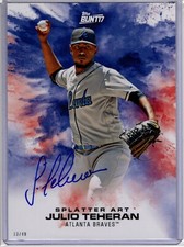 Julio Teheran 2017 Topps Bunt17 #SP-JT  5x7 #3/49 Signed Autograph Beckett Cert