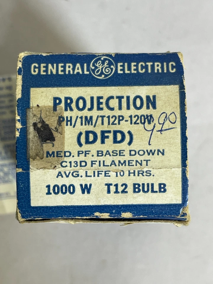 GE Type DFD Projector Lamp 1000W 120V Projection T12 Bulb - Image 3 of 4