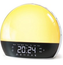 Sunrise Alarm Clock, Bluetooth Speaker, FM Radio  Reading Lamp
