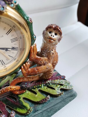 JAY STRONGWATER MONKEY & DRAGON-FLY CLOCK | eBay