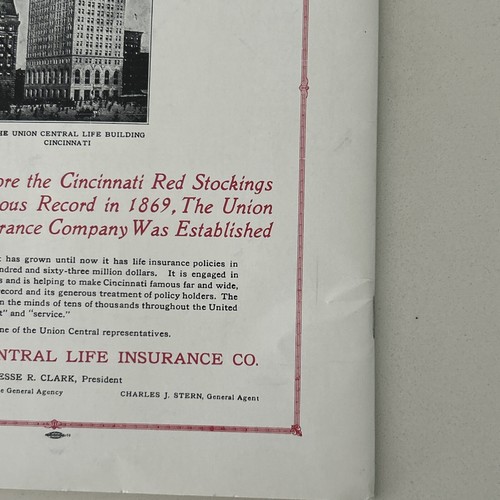 CINCINNATI REDS Golden Jubilee Souvenir Score Card, REPRINT OF 1919 Program - Picture 10 of 10