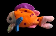 Beanie Babies 1999 Lips The Fish Toy Holographic Tush Tag - New