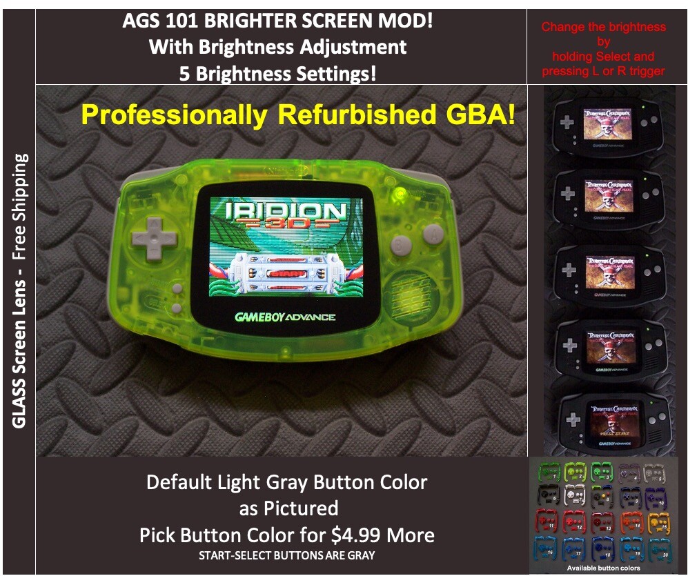 Ags101 Ags 101 Screen In Original Gba AGS 101 Motherboard For GBA