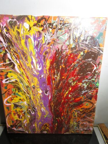 acrylic painting abstract 16x20 canvas musk yai - Picture 2 of 6