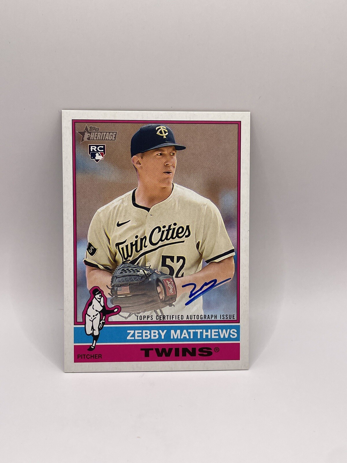 2025 Topps Heritage Baseball #309 Zebby Matthews Minnesota RC Real One Auto