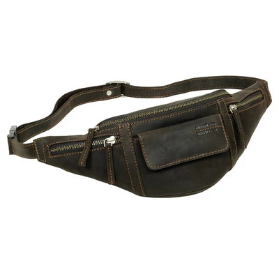 Greenland Nature Gürteltasche Bauchtasche braun aus naturbelassenem Büffelleder