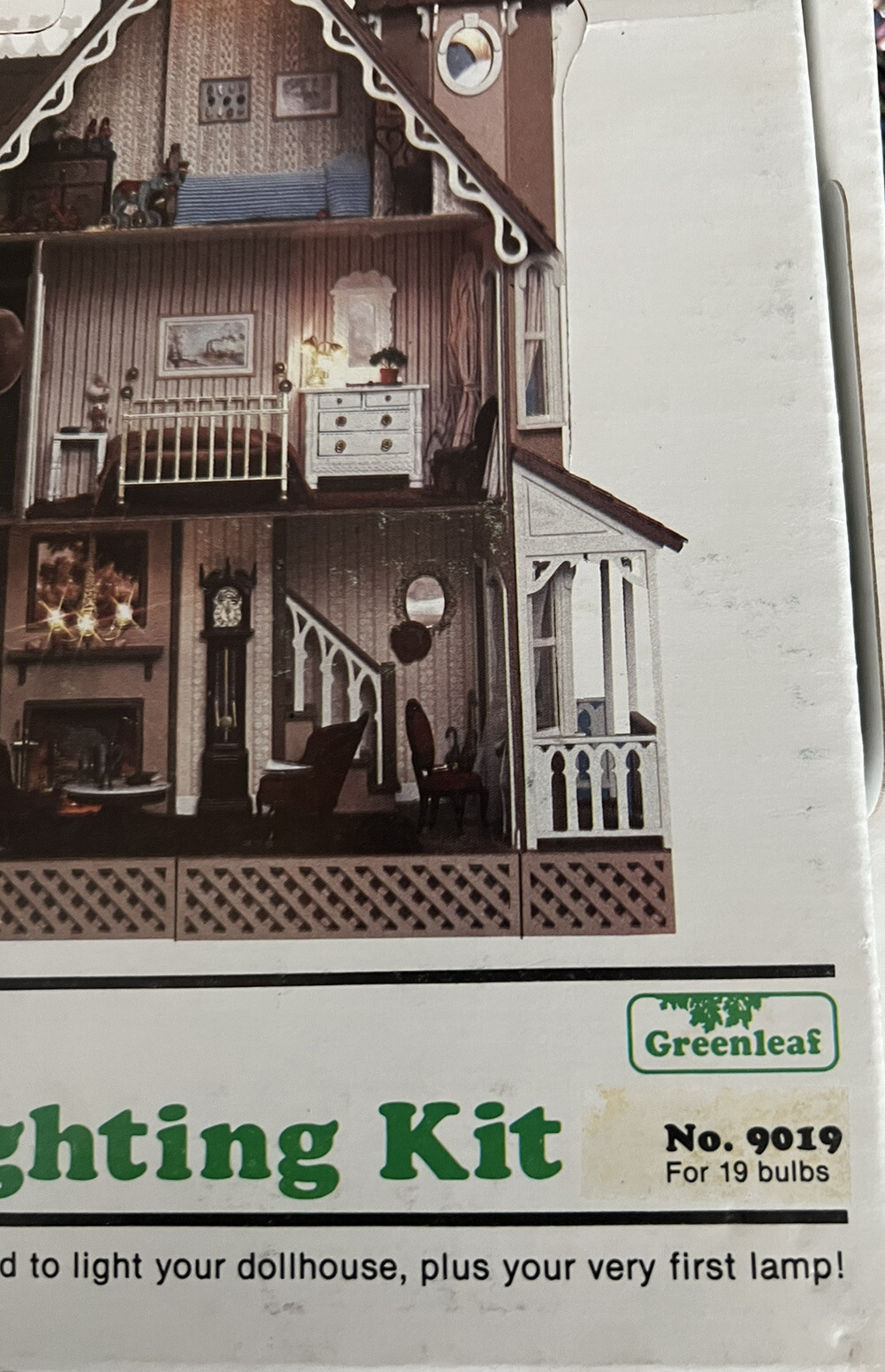 Vintage Greenleaf Safe 'N Easy Dollhouse Lighting Kit 9019 With Lamp