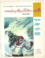 1966 Saska Ski Kneissl Geze Boots Bindings Photo Vintage Print Ad Advertisement 