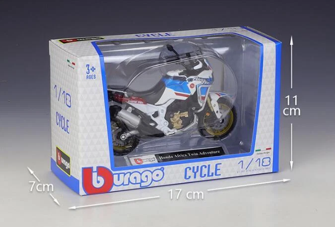 Bburago 1:18 Honda Africa Twin Adventure Motorcycle Bike Model New in Box - Image 2 of 4