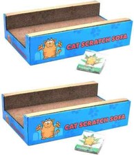 Sofá cama rascador para gatos de lujo para mascotas salón rascador cartón corrugado doble