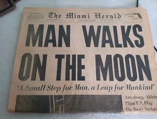 Miami Herald July 21 1969 Man Walks On The Moon Newspaper front section