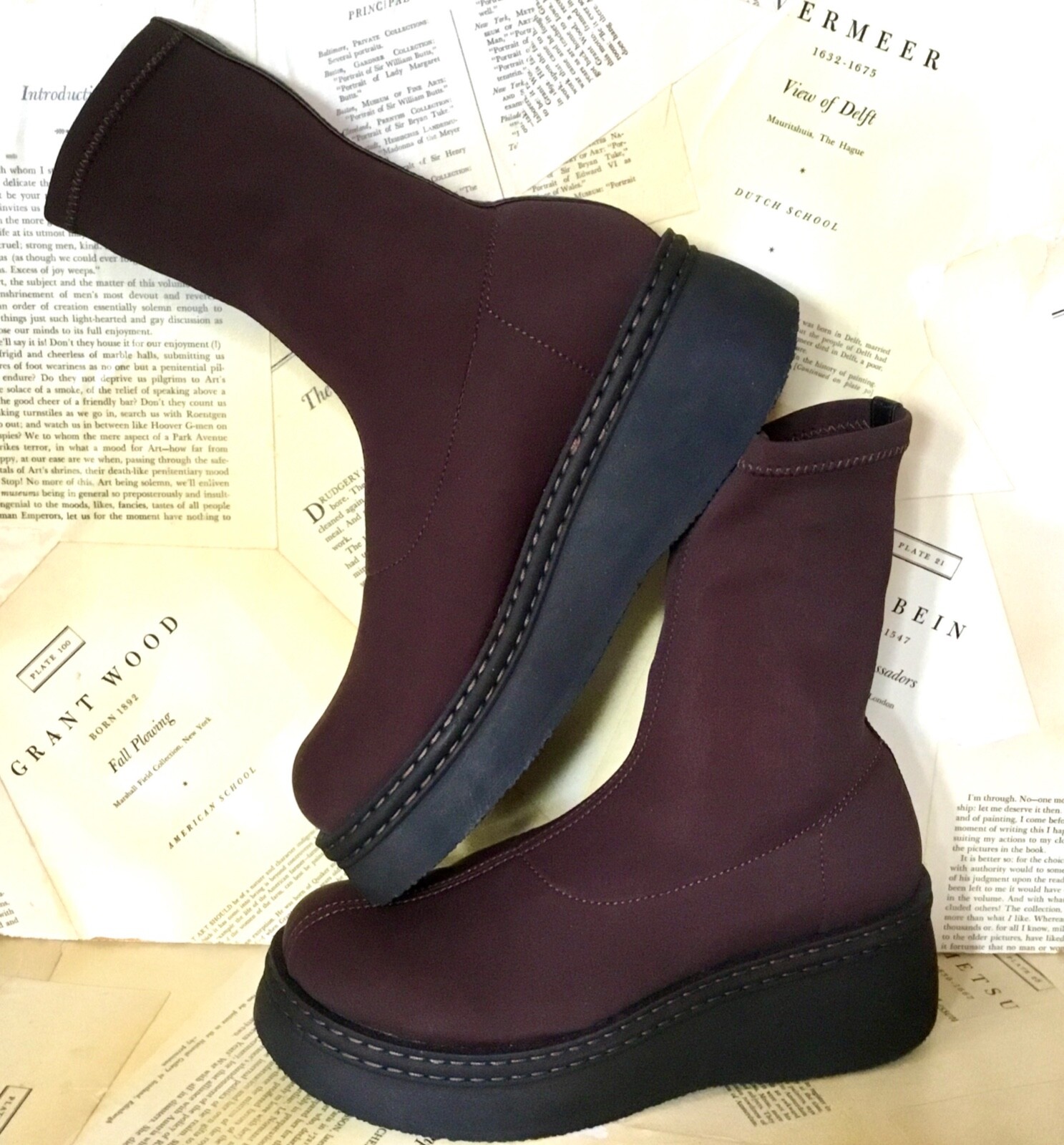 Urban Outfitters E8 Miista Faye Platform Boot Neoprene Stretch 41
