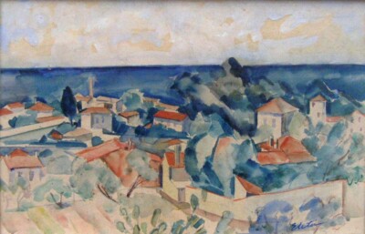 View of the Sea in Saint Tropez : Erwin Elster : 1925   Print French Coast