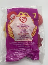 Ty Teenie Beanie Babies Strut The Rooster 7. McDonalds. Retired 1999. Baby.