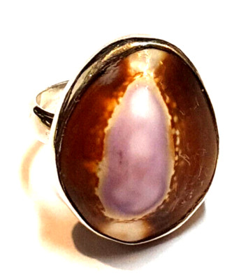 Ring Silber 925 Sterling mit Vulva Schnecke RG 59 Ø ca. 18,8mm variabel