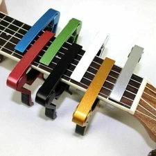 Guitar Capo Quick Change Clamp Key Acoustic Guitar Tuner Clip Tone Adjusting
