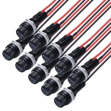 10Pcs Panel Mount Fuse Holder 6x30mm AC 250V 10A/AC 125V 15A Screw Cap Fuse H...