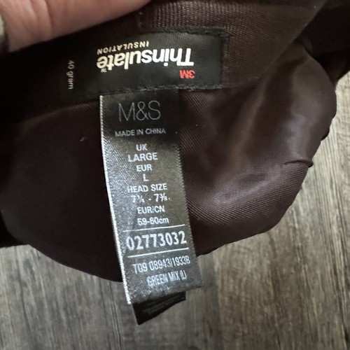 Marks and Spencer Wool Newsboy Cap Thinsulate Size Large - Picture 7 of 8