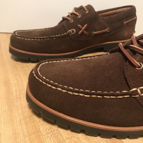 Polo Ralph Lauren Country Ranger scarpe da barca marrone pelle scamosciata da uomo taglia 12 nuove - Foto 10 di 21