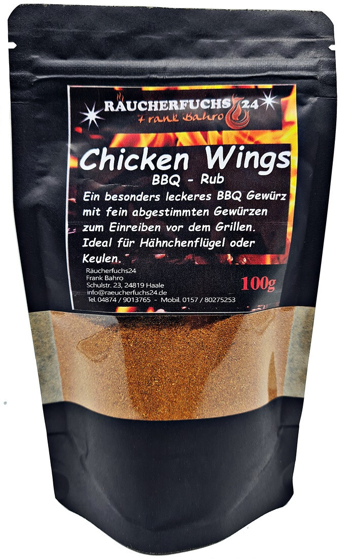 BBQ & Grillgewürze ➤ Chicken Wings BBQ Rub 100g ✓ Marinade ✓ Gewürzmischung !