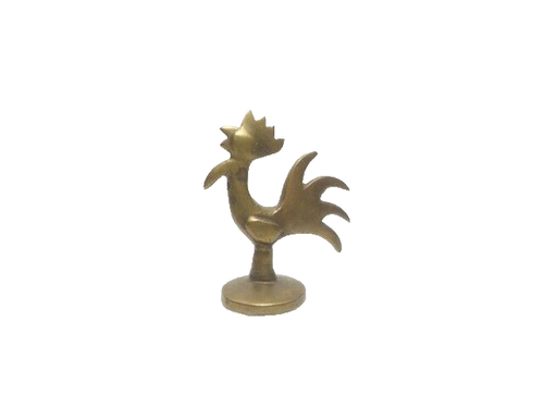 MARAVILLOSA FIGURA MINIATURA GALLO LATÓN VINTAGE AÑOS 70 - Imagen 3 de 8