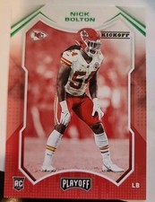 2021 Panini Playoff Kickoff Rookies Green Foil #267 Nick Bolton, Kansas City