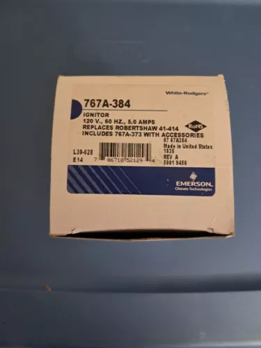 WHITE-RODGERS 767A-384 HOT SURFACE IGNITOR replaces Robertshaw 41-414