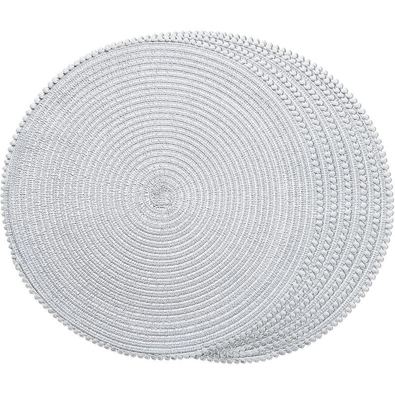 Round Pom Pom Placemats Set Of 4 Table Mats Dining Tableware Essential