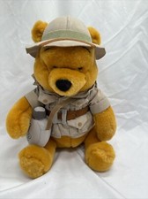 Disney Winnie Pooh Stuffed Bear Animal Safari Coat Hat Canteen Disneyland Resort