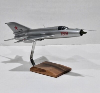 MiG-21 Fishbed Display Mahoghany Wood Airplane