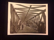 VINTAGE CHAIN BRIDGE, POTOMAC RIVER, WASHINGTON DC, CIVIL WAR PHOTO 8"x10".