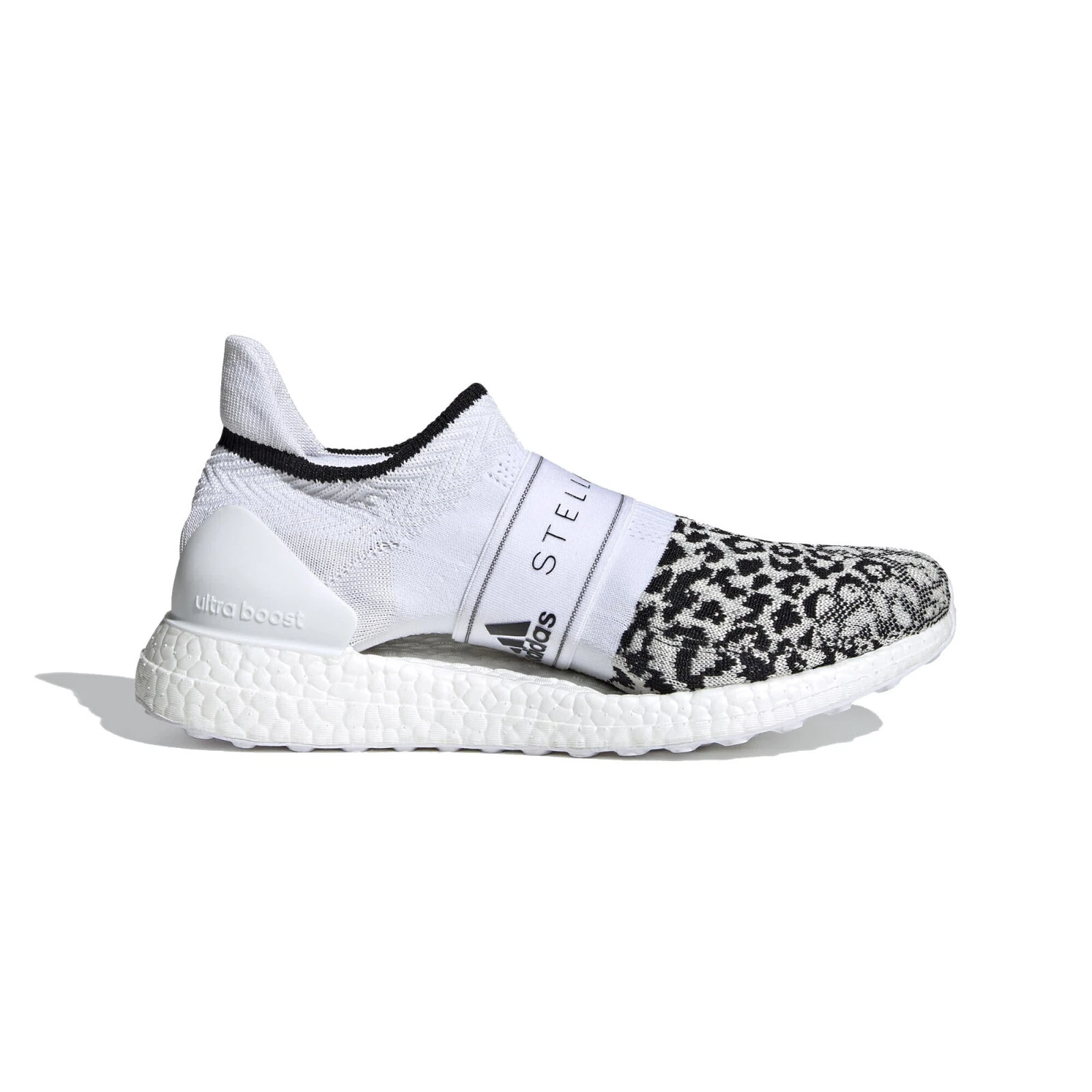 Stella McCartney — adidas Stella McCartney x Ultraboost X 3D Knit Running Shoes White Leopard Women