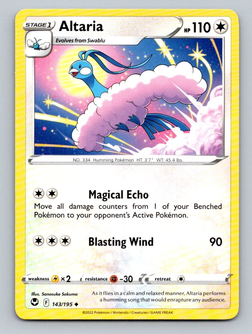 2022 Pokemon Card Silver Tempest Altaria 143/195