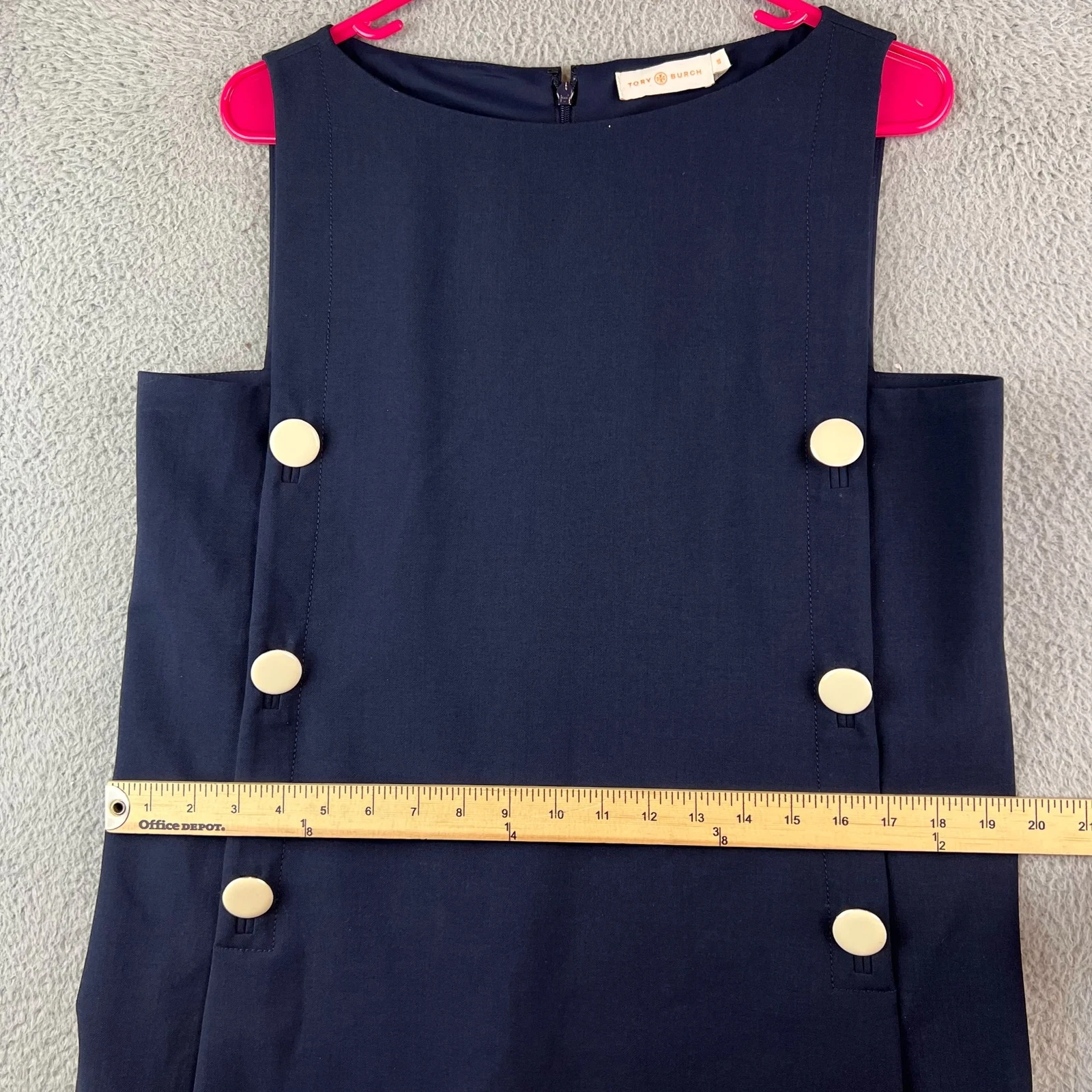 Mini abito blu navy Tory Burch taglia 10 vendita al dettaglio $360