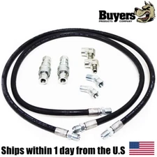 Hydraulic Angle Hose Swivel Elbow Couplers Connect Kit For Western Plow 55021