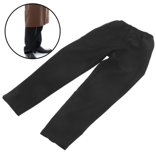  Pantalones sueltos para hombre S ropa de trabajo pantalones de cocina negros - Imagen 1 de 10