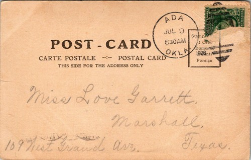 NATIVA AMERICANA - PIE DE FLOTA JEFE - 1906 - POSTAL INDIVISA - Imagen 2 de 2