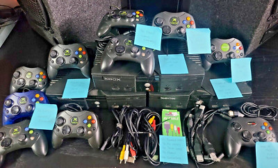 Original Xbox and Controllers Lot for Parts Only - Please Read