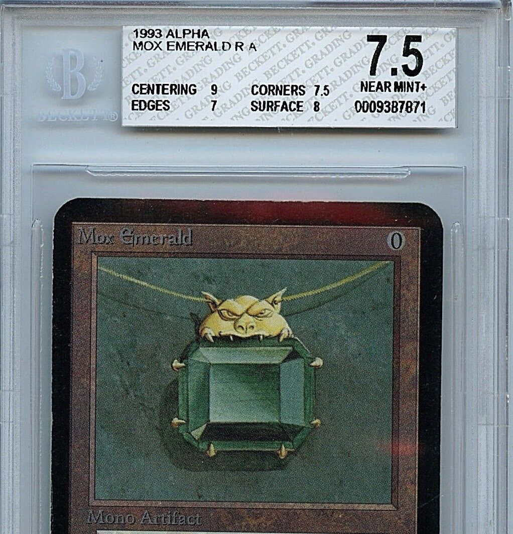 MTG Alpha Mox Emerald BGS 7.5 NM+ Magic WOTC Card 7871 SB | eBay MTG Alpha Mox Emerald BGS 7.5 NM+ Magic WOTC Card 7871 SB | eBay