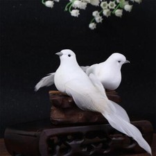 Christmas Feather Bird Gardening Decoration Bird Foam White Dove Landscape