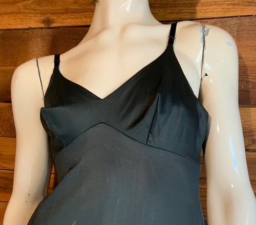 VINTAGE 1960s ARISTOCRAFT by SUPERIOR BLACK FORMAL LENGTH 34 FULL SLIP #15059 - Picture 4 of 10