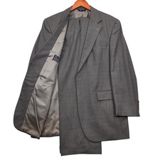 Jos A Bank Gray Glen Plaid 2 Piece Suit 42L Wool Cashmere Blend Blazer  Pants