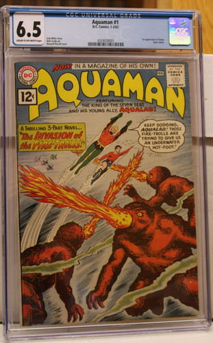 AQUAMAN #1 (1962) CGC 6.5, 1st Appearance Quisp, Topo Cameo, DC Comics KEY!