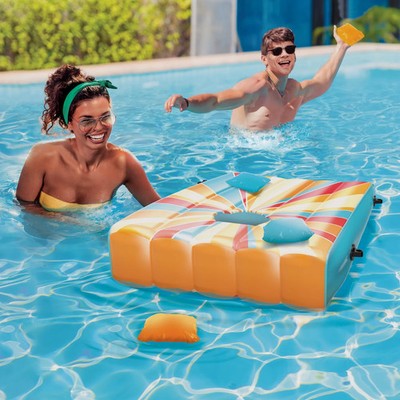 Cipton Floating Cornhole & Basketball Pong Set 2-in-1 Game Pool Party Summer Fun