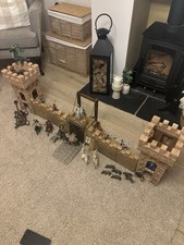 Retro 2004 Schleich Castle Walls Set Plus Accessories And Figures