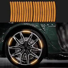 20PCS Reflective Wheel Rim Decorative Stripe Stickers, Universal Color: Orange