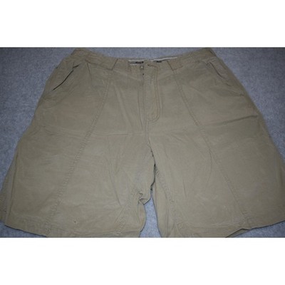 Tommy Bahama Hawaiian Shorts Mens Size 34 Tencel Lyocell Cotton Blend Tan